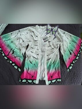Complete set Kochou Shinobu haori kimono cosplay costume from Demon Slayer.